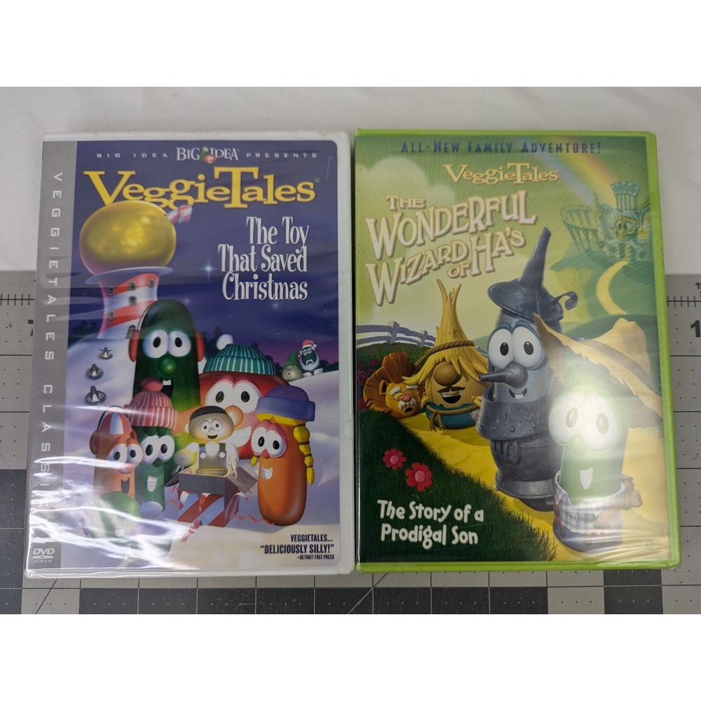 VeggieTales DVD Lot Wonderful Wizard of‎ Ha's The Toy That Saved Christmas